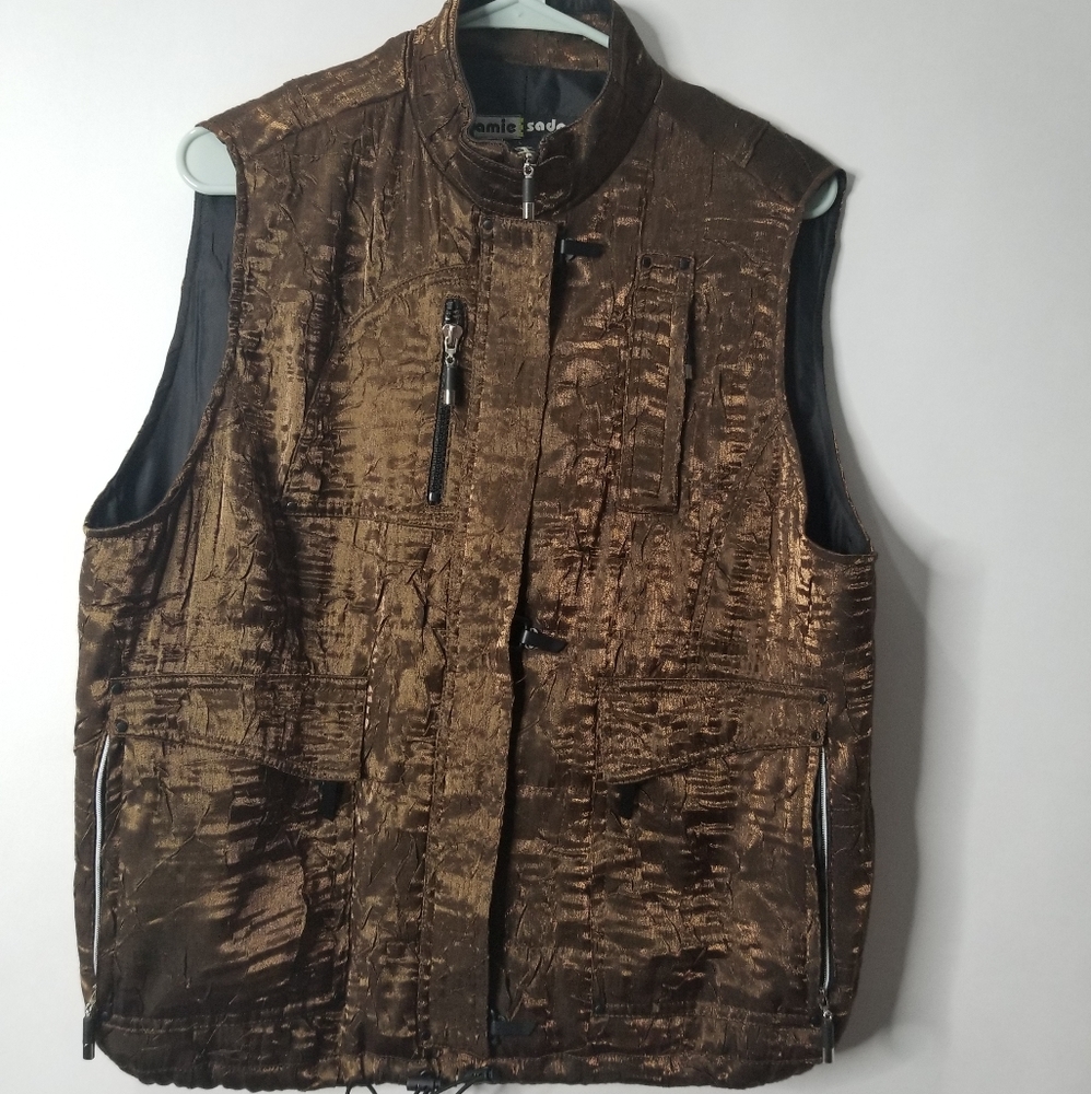 Jamie Sadock Metallic Brown Vest Size L